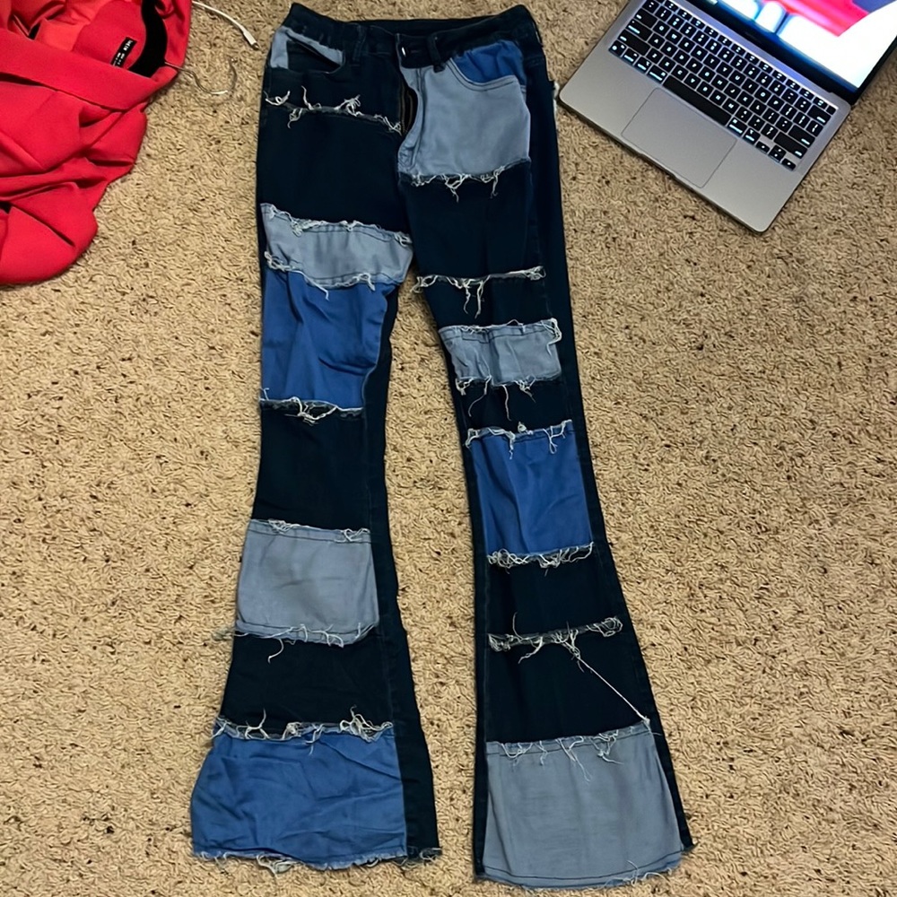Color Blocking Jeans